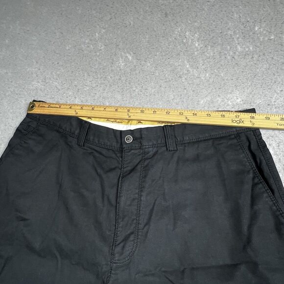 Tommy Bahama Shorts Mens Size 38 Black Solid Cotton Tencel Spandex Casual Chino - Picture 6 of 13